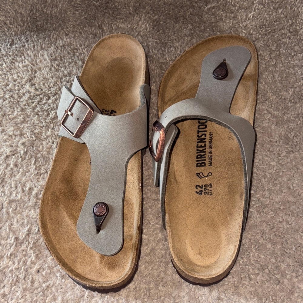 Birkenstock Taupe Sandals with Buckle
